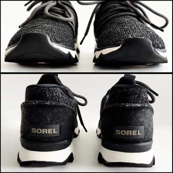 Sorel Kinetic Lace Sneakers, Cool Modern Streetwear, Black & White Size 7.5 - Picture 6 of 16